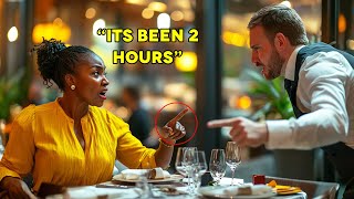 Racist Waiter Humiliates Black Woman Unaware That She Is The Owners Wife [upl. by Kristien]