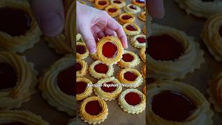 MarzipanHagebuttePlätzchen 🍪 Sorte 530 backen rezept recipe bake plätzchenbacken christmas [upl. by Nnairak863]