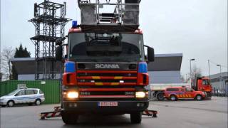 Brandweer Zaventem  Demonstratie ladderwagen [upl. by Nivar145]