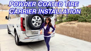 Owl Vans Tire Carrier Installation Airstream Interstate 19 [upl. by Annaiviv574]