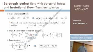 Continuum Mechanics – Ch10  Lecture 9 – Barotropic Perfect Fluids [upl. by Noiwtna]