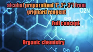 Preparation of alcohol 1° 2° 3° from grignard reagent with mechanism organic chemistry [upl. by Aicilak812]