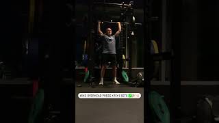 65 KG OVERHEAD PRESS X 5 X 5 SETS [upl. by Batory]