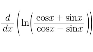 Derivative Practice 15 derivative of lncosx  sinxcosx  sinx [upl. by Sherris]