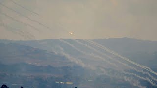 Salvo of Hezbollah rockets fired at Israel from south Lebanon  AFP [upl. by Hirai]