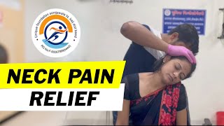 Neck pain relief🙂‍↕️  Body adjustment Chiropractic Treatment by drsanjitpakhare chiropratic [upl. by Stormy445]