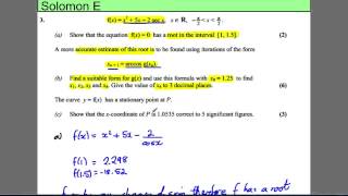 Core 3  Numerical Methods  Solomon Paper E  Q3 [upl. by Darrow]