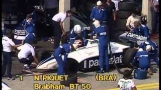 HD Very first refuelling pitstop in F1 Piquet 1982 LIVE COMMENTARY [upl. by Kelcie]