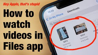 How to play videos in Files app Hey Apple thats stupid [upl. by Madanhoj]