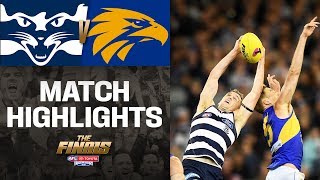 Geelong v West Coast Highlights  First SemiFinal 2019  AFL [upl. by Nahtanha]