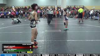 Big Grade 5 And 6 75 Grant Eschiti WilberClatonia Vs Hayden Wright Prodigy Wrestling [upl. by Tnomyar874]