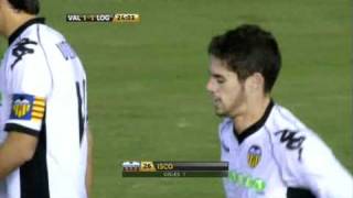 20101111 Valencia CF 1  1 UD Logroñes Isco [upl. by Retsevlis]