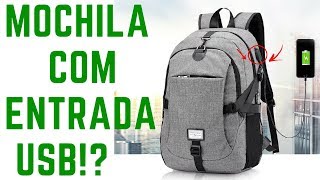 MOCHILA com USB  Como Funciona É boa mesmo MOCHILAS INCRÍVEIS COM ENTRADA USB E FONE DE OUVIDO [upl. by Caasi142]