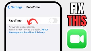 How To Fix FaceTime Activation Unsuccessful  How To Fix Activation Unsuccessful On FaceTime [upl. by Charlton24]