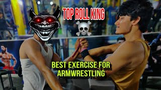 Top Roll Best exercise for Armwrestling  Armwrestling Best exercise at the gym AlexToproll [upl. by Neelie]