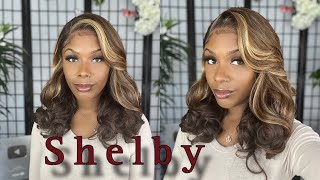 Wig Show amp Tell  NEW Outre Melted Hairline Synthetic Lace Front Wig  Shelby [upl. by Viv]