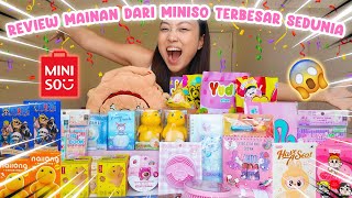 REVIEW MAINAN DARI MINISO TERBESAR DI DUNIA 😱🌏😭 SQUISHY DINO KUNING BLINDBOX SANRIO amp FROZEN ❄🥳 [upl. by Radbun]