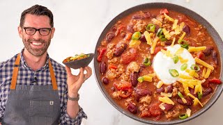 Easy Turkey Chili Recipe [upl. by Aicerg]