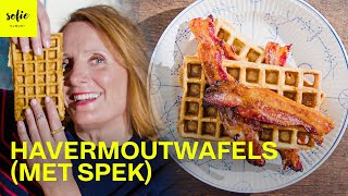 Zo maak je havermout wafels met spek 🧇🥓  Sofie Dumont [upl. by Aneral]