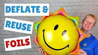 🎈 How to Deflate a Foil Balloon and Reuse It  How to Recycle Foil Balloons and Use Again [upl. by Enirok]