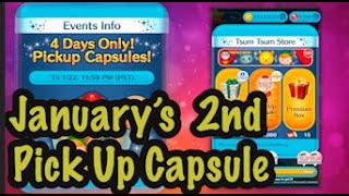 Disney Tsum Tsum  Januarys 2nd Pick Up Capsule [upl. by Nwahsav]