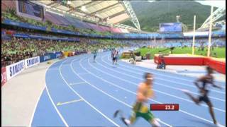 Oscar Pistorius qualifies in third in the Mens 400m Round 1 [upl. by Eldwon]