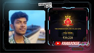 FinalTableAlert  The Endeavour Lite 15Lac GTD  Poker With Rahul [upl. by Salb]