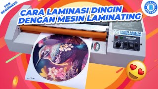 Cara Laminasi Dingin Dengan Mesin Laminating  Laminasi Stiker [upl. by Rosaleen]