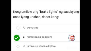 Kung umilaw ang brake lights ng sasakyang nasa iyong unahan dapat kang [upl. by Ainolopa565]