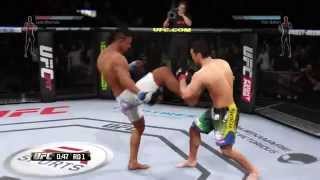 EA UFC Lyoto Machida VS Vitor Belfort Crane Kick KO [upl. by Eleda]