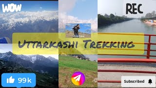 Uttarkashi Trekking  Rishikesh  River Crossing Boatingadventurenaturetravelexploresubscribe [upl. by Emelda]