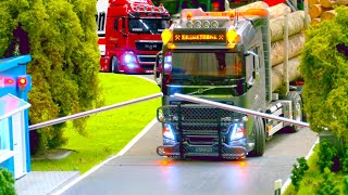 EXTRA LONG RC TRUCK VIDEO HANDMADE RC MACHINES IN MOTION VOLVO HUINA MERCEDES MAN SCANIA [upl. by Nuavahs]