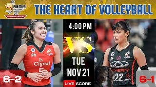 CHERY TIGGO VS CIGNAL  2023 PVL ALL FILIPINO LIVE SCORES [upl. by Calesta405]