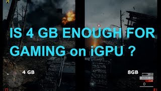 8GB vs 4GB DDR4 RAM  Intel HD 610  630  Gaming benchmarks Any FPS difference [upl. by Deloria]