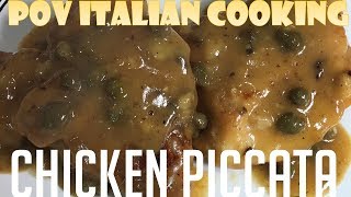 Chicken Piccata POV Italian Cooking Episode 101 [upl. by Emili]