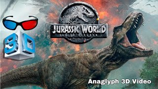 Jurassic World Anaglyph 3D Red amp Cyan Glass 100 Working 3D [upl. by Caniff]