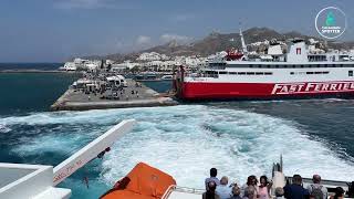 Minoan Lines Santorini Palace departing Naxos  ferry from Crete to Athens Greece Part 512 [upl. by Rochelle980]