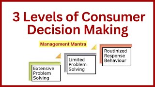 3 Levels of Consumer Decision Making  Levels of Decision in Consumer Behaviour  Consumer Behaviour [upl. by Catharina215]