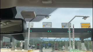 Driving with the maut1de toll box through a toll station in Italy [upl. by Tierney333]