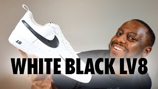 Air Force 1 White Black Reflective LV8 3M On Foot Sneaker Review QuickSchopes 580 Schopes FV1320 100 [upl. by Kcirrag626]