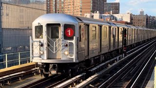 1 Train Action at 125 Street via Broadway ExpLcl [upl. by Harrad38]