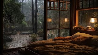 Relaxing sound of thunder and heavy rain [upl. by Einotna]