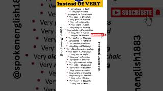 Instead of very you should use these words vocabulary english learnenglish spokenenglish [upl. by Stephanie]