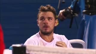 Controversy in Australian Open 2014 Mens Final between Stan Wawrinka and Rafa Nadal [upl. by Hedve]