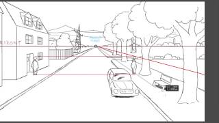 Zeichnen lernen Perspektive Tutorial Bezugslinien und punkte erstellen video2braincom [upl. by Junko850]