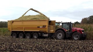 Maïs 2024  Maximaal laden door te persen en afdekklep als schot te gebruiken  Bungeetouw  Fendt [upl. by Berg113]