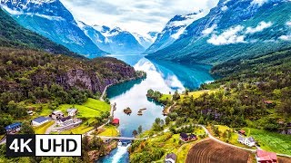 🔥 4K Drone  Norway Travel Time Lapse quotFrozenquot Movie Inspired Fjords amp More  Tourist Attractions [upl. by Ahsinom]