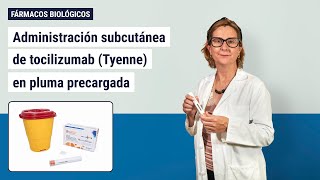 Administración subcutánea de tocilizumab Tyenne en pluma precargada [upl. by Euqinue]