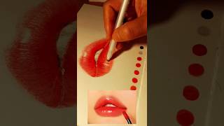 No251 How to Draw Lips with Colored Pencils  Easy StepbyStep Tutorial shorts short howtodraw [upl. by Falcone]