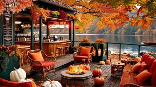 Relaxing Autumn Jazz by the Lake  Cozy Coffee Break Vibes for Productive Study amp Peaceful Moments [upl. by Aniratak]